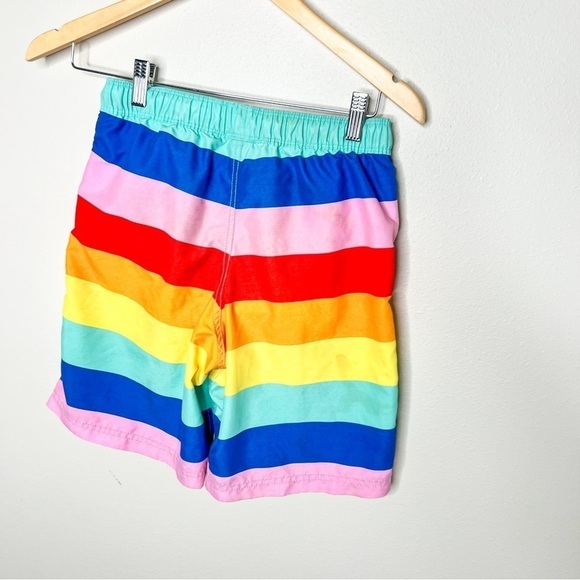 Hanna Andersson Rainbow Stripe Swimsuit Boys Size 12 - Picture 2 of 3